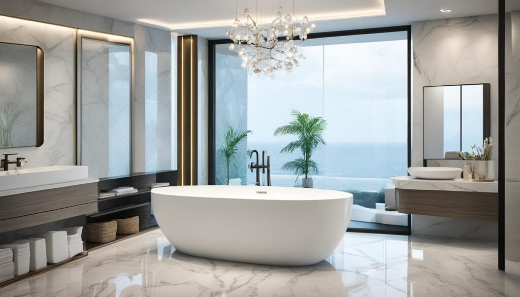 luxurious bathtub